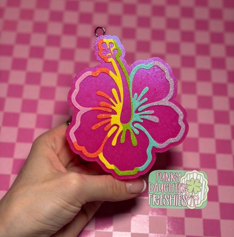 Hibiscus Mold, Flower Freshie Mold, Simple Freshie Mold, Easy Beginner Freshie Mold, Summer Freshie Mold, Tropical Freshie Mold