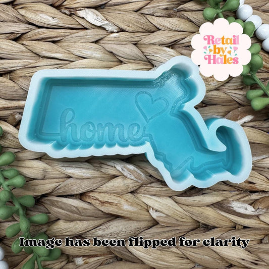 Massachusetts Freshie Mold, Home State Freshie Molds, USA Freshie Molds, Beginner Aroma Bead Molds, Massachusetts State Freshie Mold