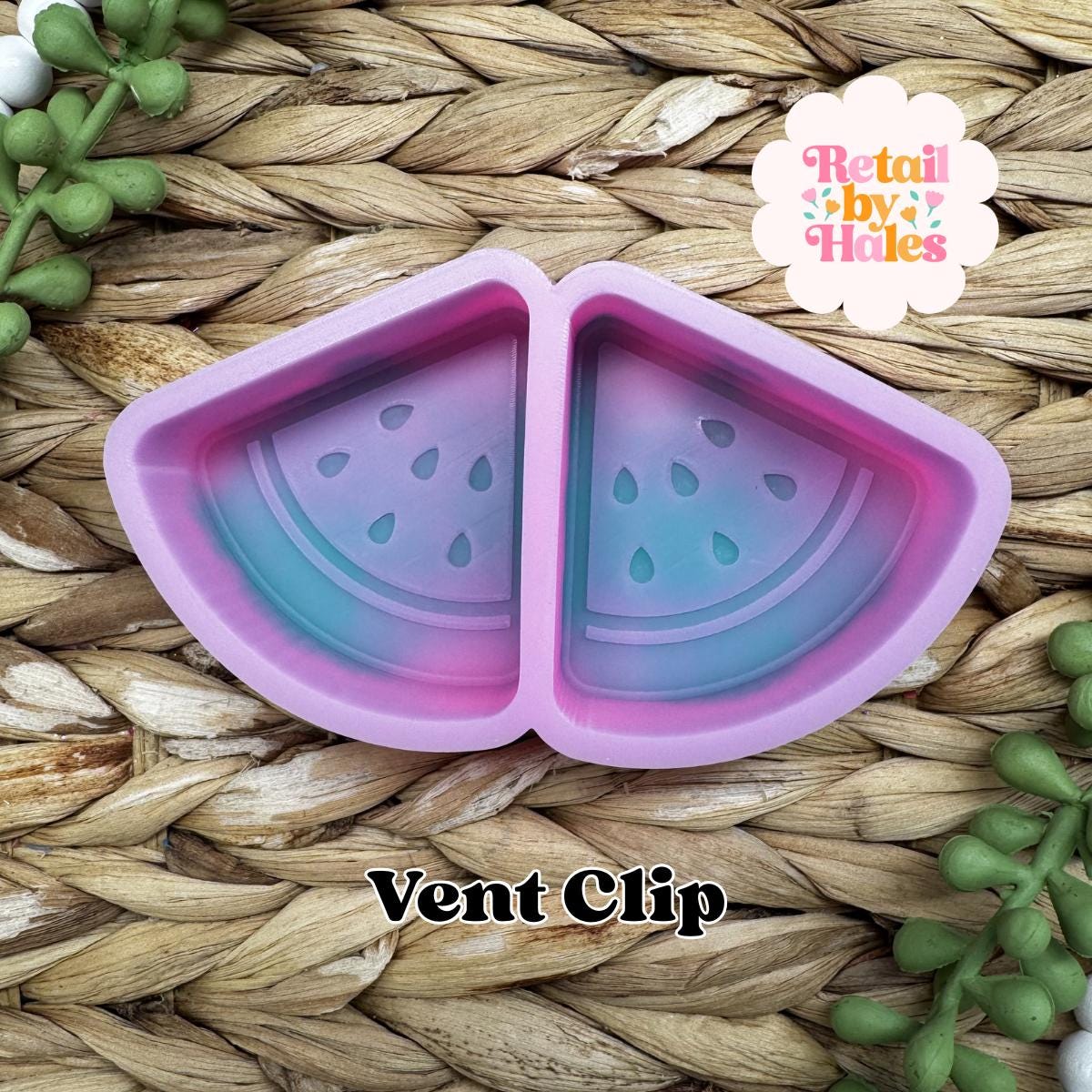 Watermelon Vent Clip Freshie Mold, summer freshie molds, watermelon slice mold, watermelon soap mold, food freshie mold, fruit freshie mold