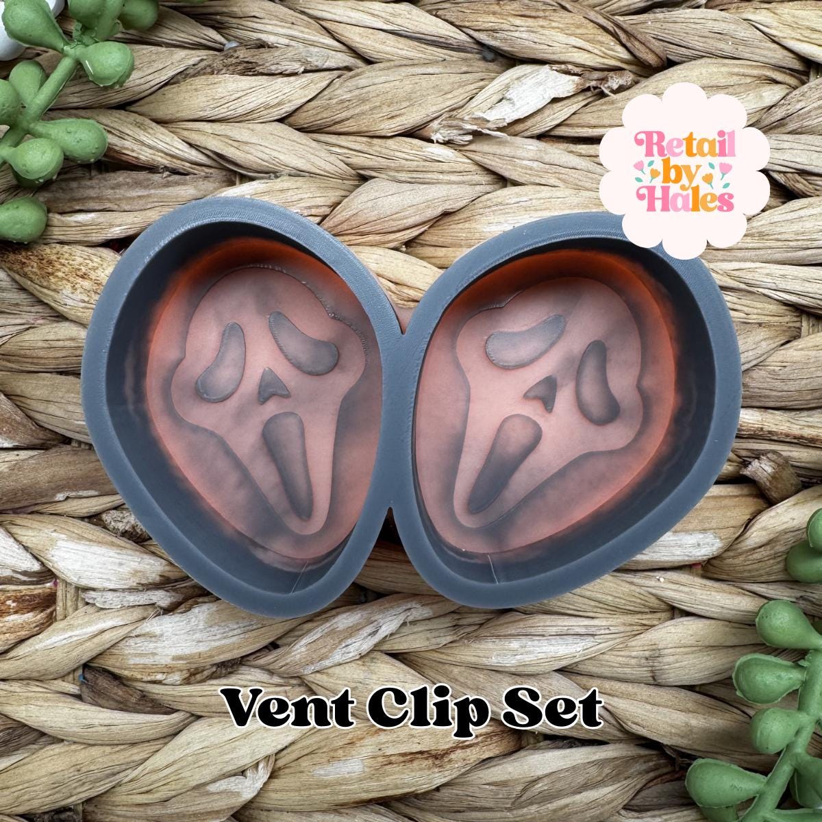Scream Vent Clip Freshie Mold, Halloween Freshie Mold, Spooky Silicone Mold, Horror Freshie Mold, scary movie freshie molds, scary character