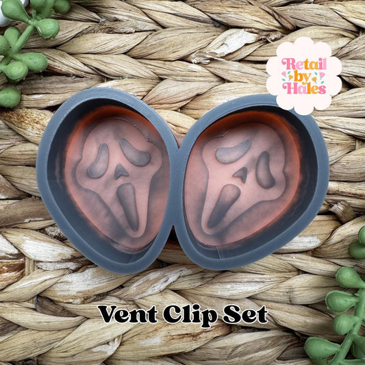 Scream Vent Clip Freshie Mold, Halloween Freshie Mold, Spooky Silicone Mold, Horror Freshie Mold, scary movie freshie molds, scary character