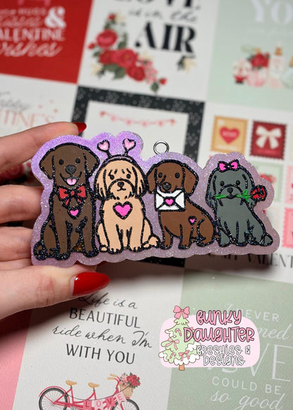 Valentine Dogs Freshie Mold
