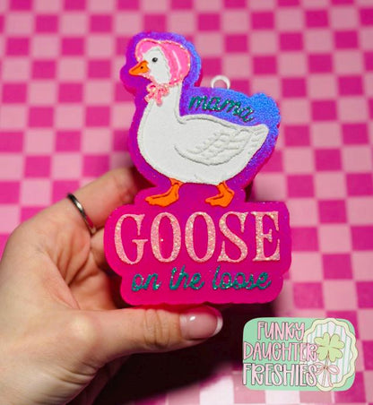 Mama Goose on the Loose Freshie Mold, mom freshie molds, mama goose soap mold, mother's day freshie molds, animal freshie mold