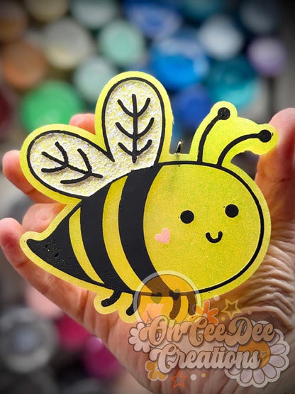 Bee freshie Mold, Summer freshie molds, flower mold, cute freshie molds, checkerboard flower freshie molds, wax melt mold