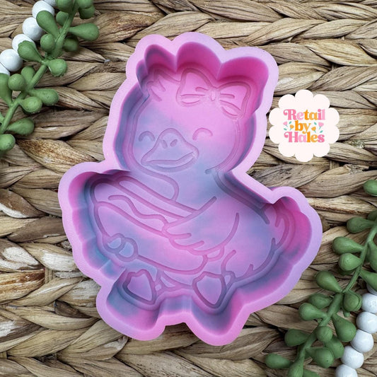 Goose with Hotdog Freshie Mold, Summer Freshie Molds, duck freshie Mold, goose freshie mold, BBQ freshie molds, hotdog soap mold