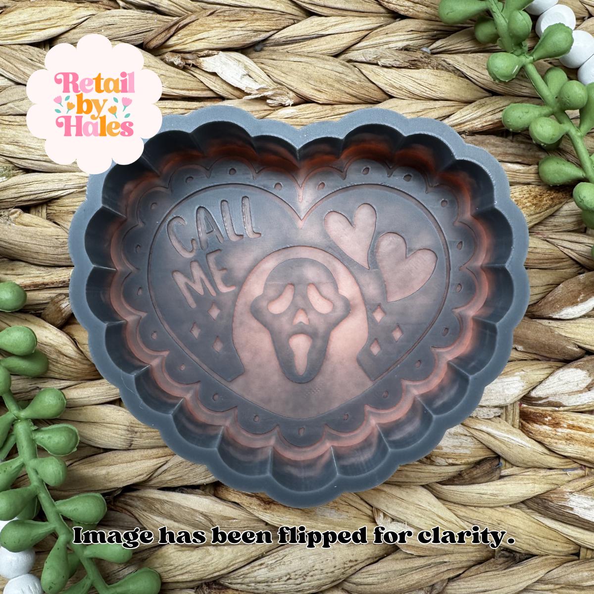 Scream Call Me Freshie Mold, Halloween Freshie Mold, Spooky Silicone Mold, Horror Freshie, scary movie freshie mold, scary character mold