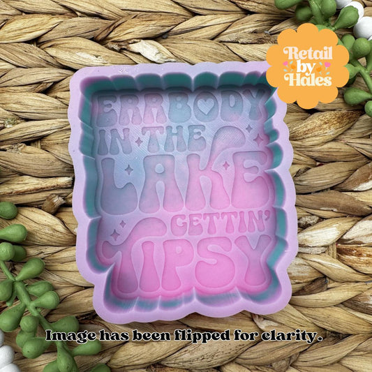 Getting Tipsy Lake Freshie Silicone Mold, aroma bead, popular freshie, lake freshie mold, drinking alcohol lake mold, lake life freshie mold