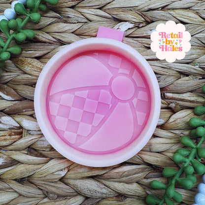 Checkerboard Beach Ball Mold, Summer Freshie Molds, Sun Freshie Mold, Beach Silicone Mold, Easy Cardstock Molds for Beginners, Popular Molds