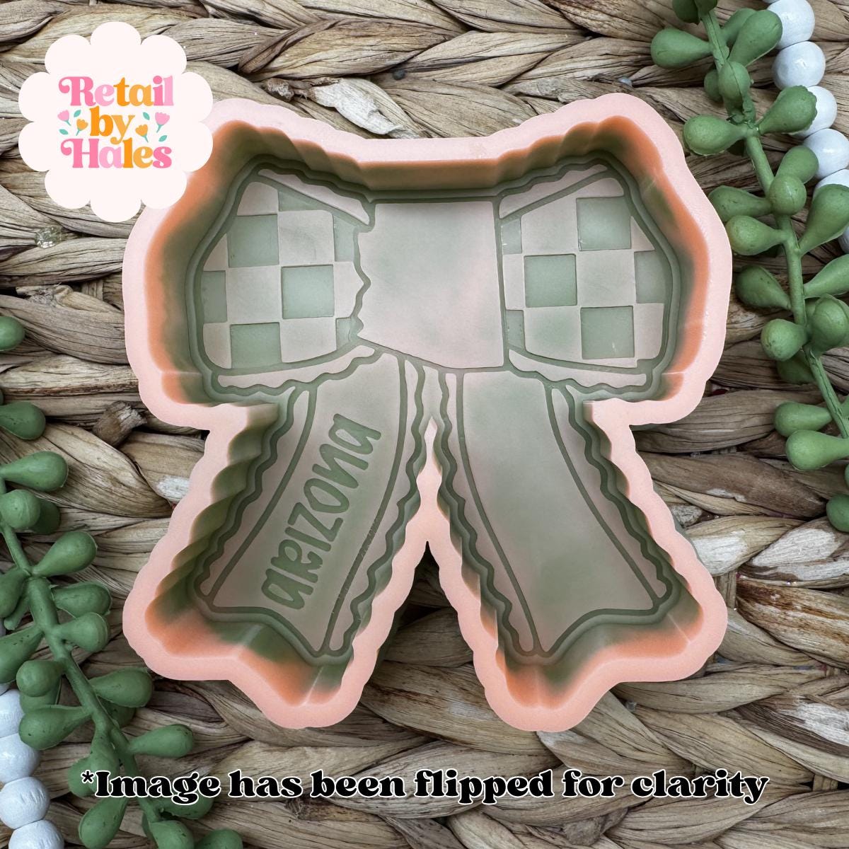 Arizona Bow Freshie Mold, Home State Freshie Molds, USA Freshie Molds, Beginner Aroma Bead Molds, Arizona State Freshie Mold