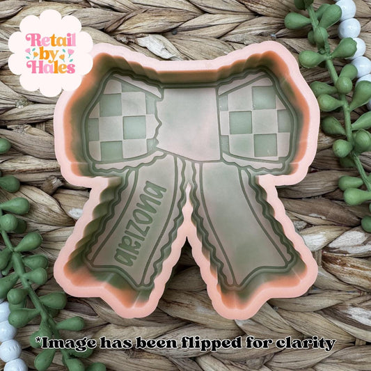 Arizona Bow Freshie Mold, Home State Freshie Molds, USA Freshie Molds, Beginner Aroma Bead Molds, Arizona State Freshie Mold