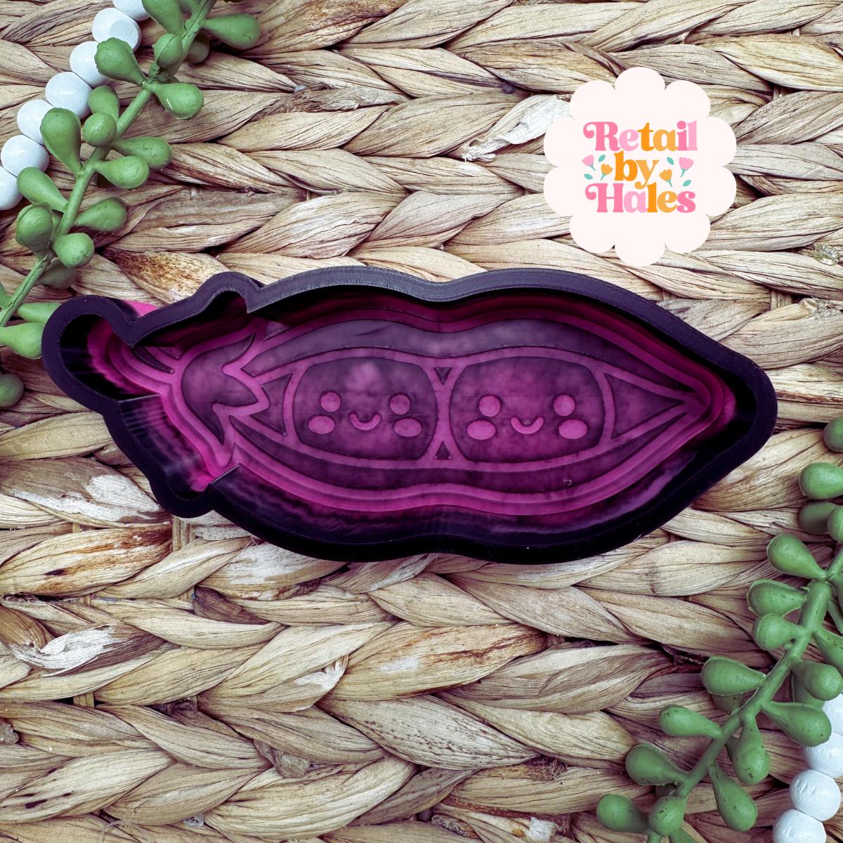 Peas Freshie Mold, Garden freshie mold, peas in a pod freshie mold, vegetable freshie mold, best friend freshie mold, summer freshie mold
