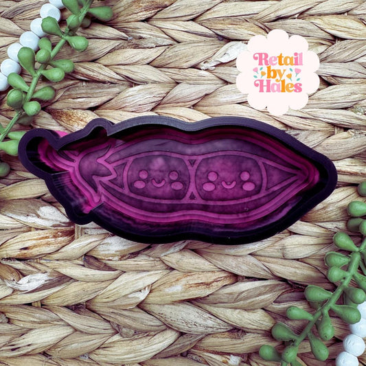 Peas Freshie Mold, Garden freshie mold, peas in a pod freshie mold, vegetable freshie mold, best friend freshie mold, summer freshie mold