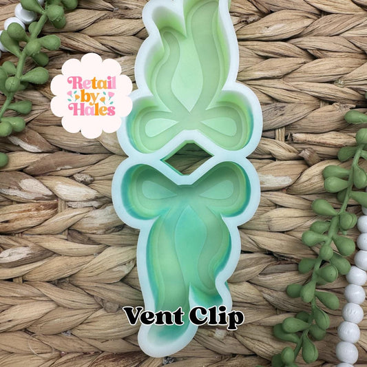 Bow Vent Clip Freshie Mold, coquette bow molds for soap, coquette freshie mold, girly freshie molds, girly bow soap mold