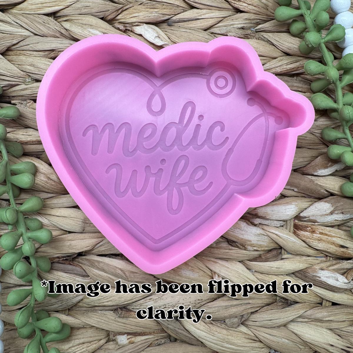 Medic Wife Freshie Mold, Medic Freshie Mold, Medic Soap Mold, Medic Wife Mold for Soap, first responder freshie mold, hospital freshie mold
