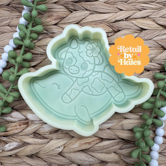 Cow on Dolphin Freshie Mold, western freshie molds, ocean freshie molds, vacation freshie, swimming freshie mold, summer freshie mold