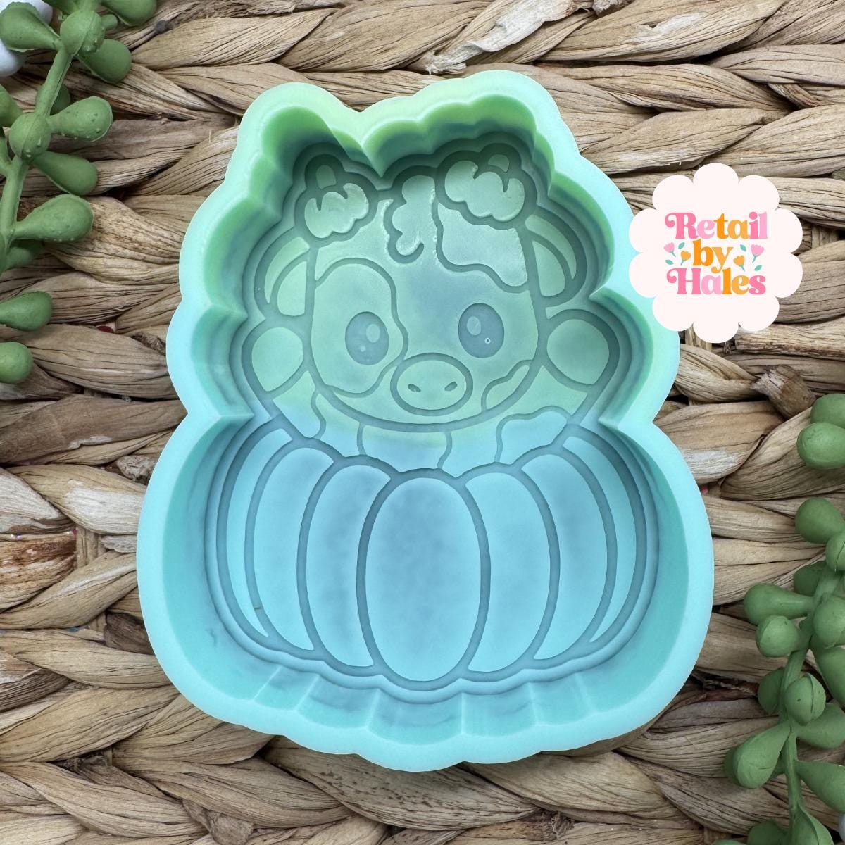 Cow in pumpkin Freshie Mold, western freshie molds, pie freshie mold, fall freshie mold, pumpkin freshie mold, cute highland cow mold