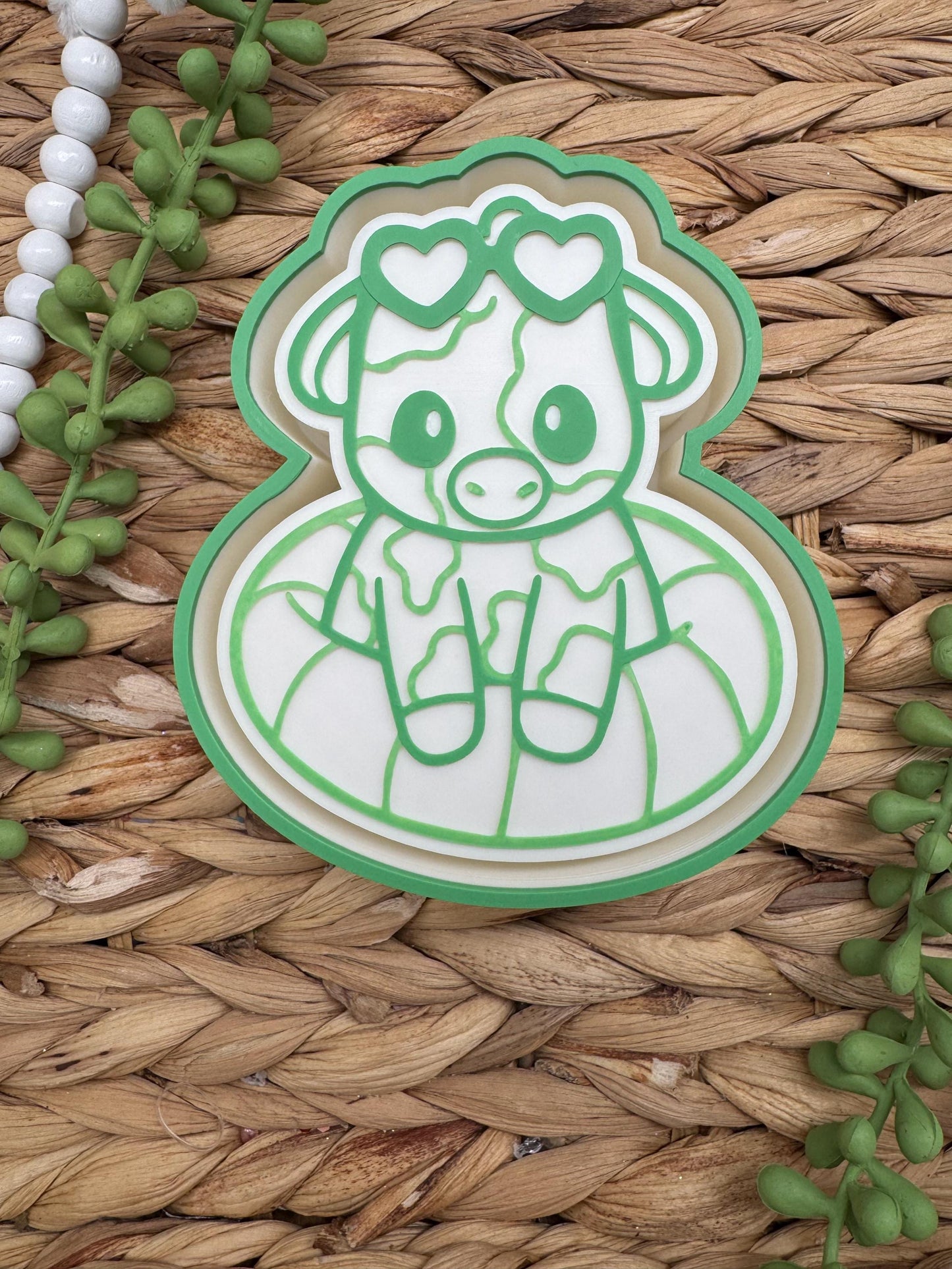 Floaty Cow Freshie Mold, western freshie molds, pool cow freshie, summer cow freshie mold, floatie freshie molds, swimming cow freshie mold