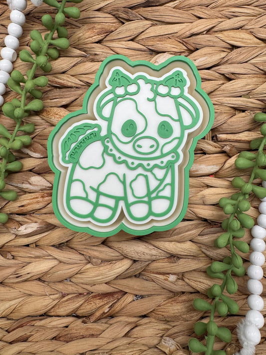 Cherry Pie Cow Freshie Mold, western freshie molds, pie freshie mold, fall freshie mold, autumn freshie mold, food freshie mold, cutie cow