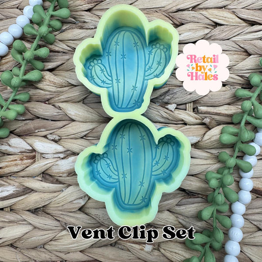Cactus Vent Clip Freshie Mold, plant freshie molds, desert silicone mold, vent clip freshie mold set, cactus soap mold, cactus wax melt mold