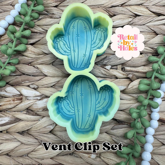 Cactus Vent Clip Freshie Mold, plant freshie molds, desert silicone mold, vent clip freshie mold set, cactus soap mold, cactus wax melt mold
