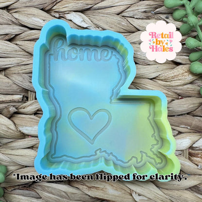 Louisiana Freshie Mold, Home State Freshie Molds, USA Freshie Molds, Beginner Aroma Bead Molds, Louisiana State Freshie Mold