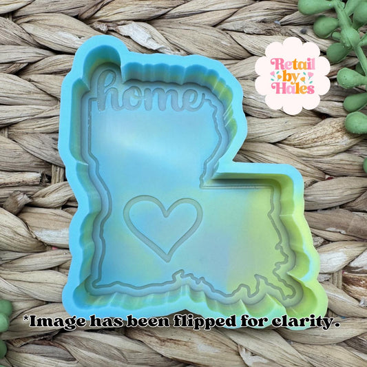 Louisiana Freshie Mold, Home State Freshie Molds, USA Freshie Molds, Beginner Aroma Bead Molds, Louisiana State Freshie Mold