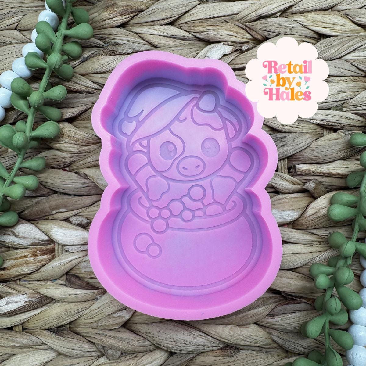 Witchy Cow Freshie Mold, western freshie, halloween freshie mold, witch freshie mold, witch with cauldron freshie mold, halloween cow mold