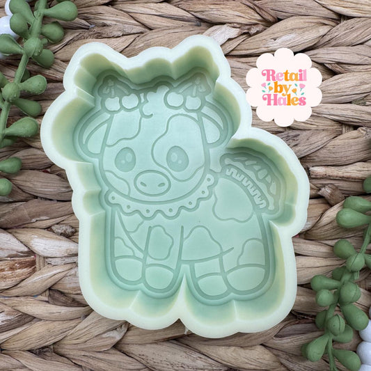 Cherry Pie Cow Freshie Mold, western freshie molds, pie freshie mold, fall freshie mold, autumn freshie mold, food freshie mold, cutie cow