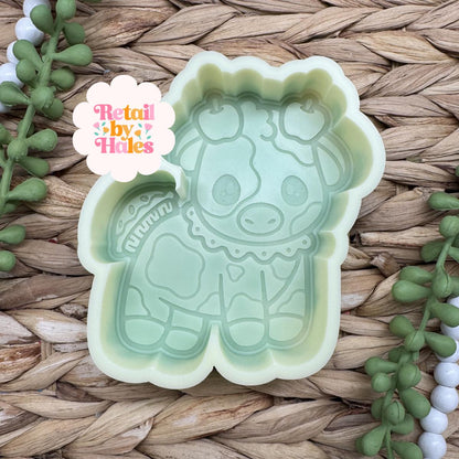 Apple Pie Cow Freshie Mold, western freshie molds, pie freshie mold, fall freshie mold, autumn freshie mold, food freshie mold, cutie cow