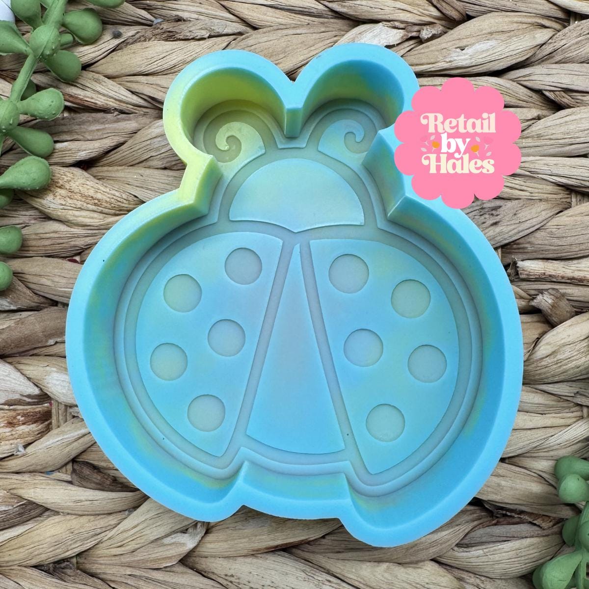 Ladybug Freshie Mold, bestselling freshie molds, summer silicone mold, summer freshie molds, flower ladybug freshie mold, cute freshie mold