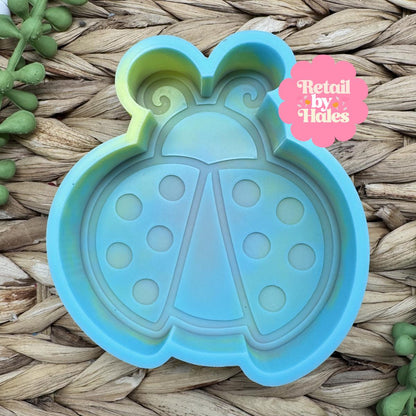 Ladybug Vent Clip Freshie Mold Set, bestselling freshie molds, summer silicone mold, summer freshie molds, flower ladybug freshie mold