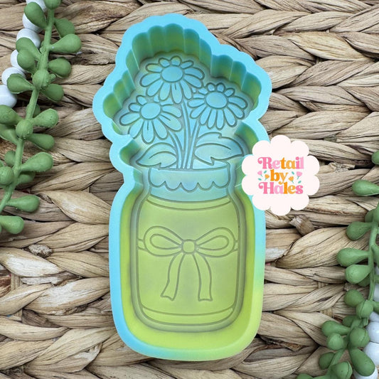 Flowers in A Jar Freshie Mold, summer freshie mold, granny core freshie mold, mothers day freshie mold, spring freshie mold, garden mold