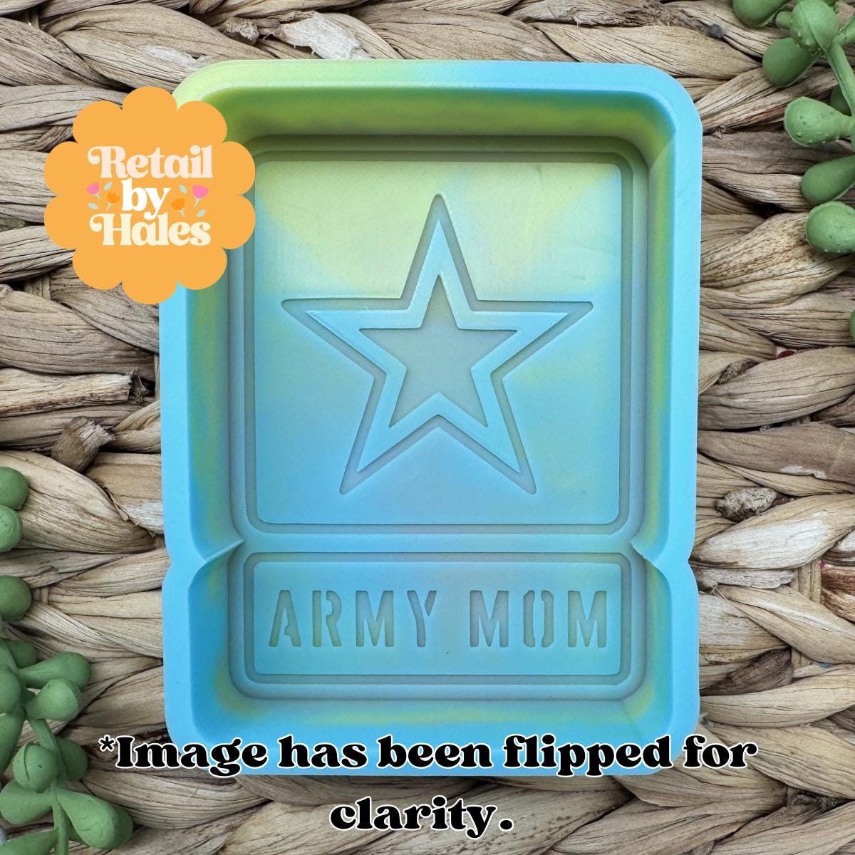 Army Mom Freshie Mold, military mom freshie mold, army freshie mold, army mom soap mold, army mom wax mold, mom of army man freshie
