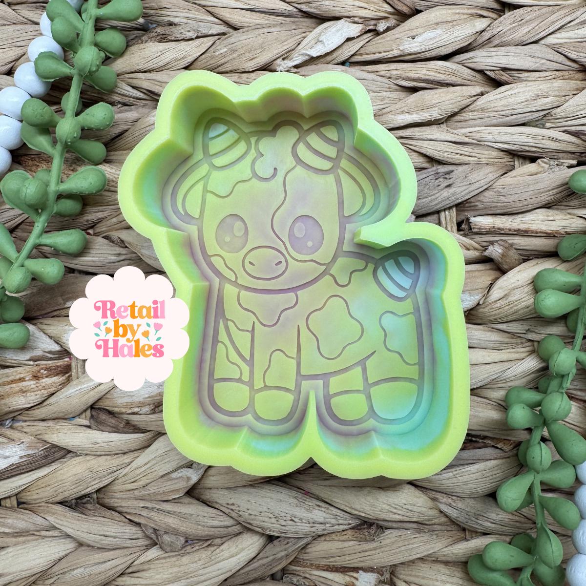 Candy Corn Cow Freshie Mold, western freshie molds, halloween freshie mold, fall freshie mold, food freshie mold, halloween cow mold