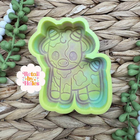 Candy Corn Cow Freshie Mold, western freshie molds, halloween freshie mold, fall freshie mold, food freshie mold, halloween cow mold