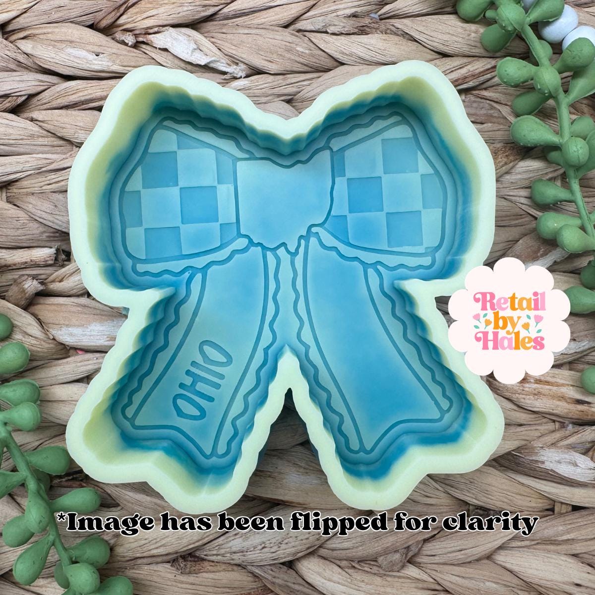 Ohio Bow Freshie Mold, Home State Freshie Molds, USA Freshie Molds, Beginner Aroma Bead Molds, Ohio State Freshie Mold