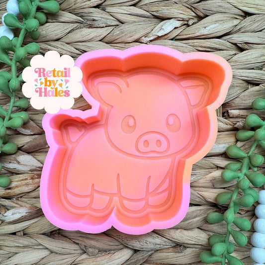 Pig Freshie Mold, western freshie ideas, farm silicone molds, farm animal soap mold, cute freshie molds, simple freshie molds, pig wax mold