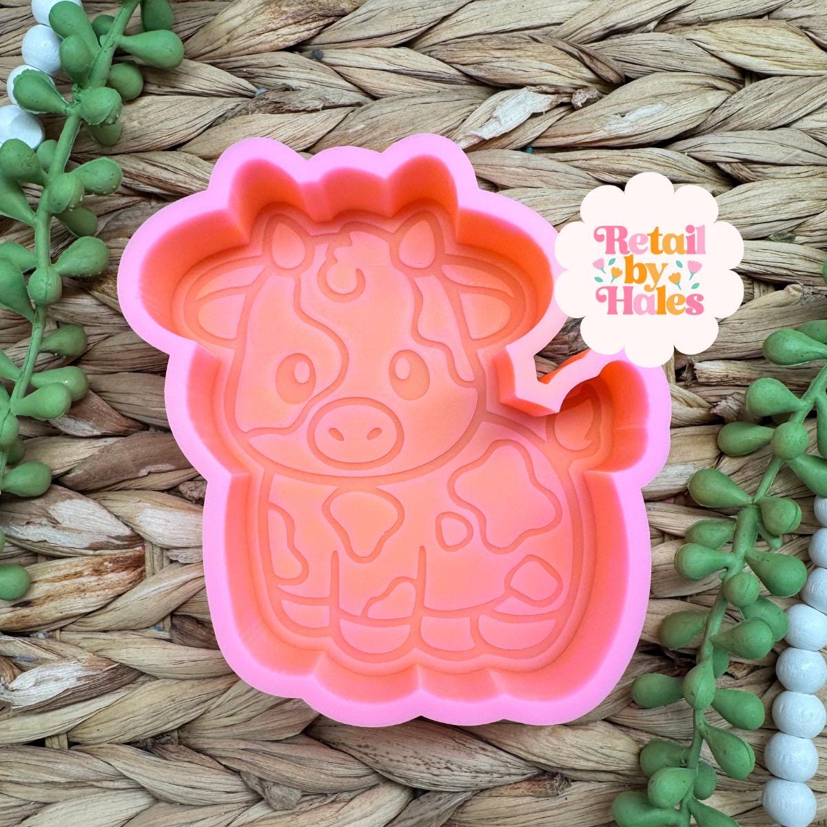 Cow Freshie Mold, Western Freshie Molds, Animal Freshie Molds, Farm Silicone Mold, Heat Safe Silicone Mold, Affordable Freshie Mold