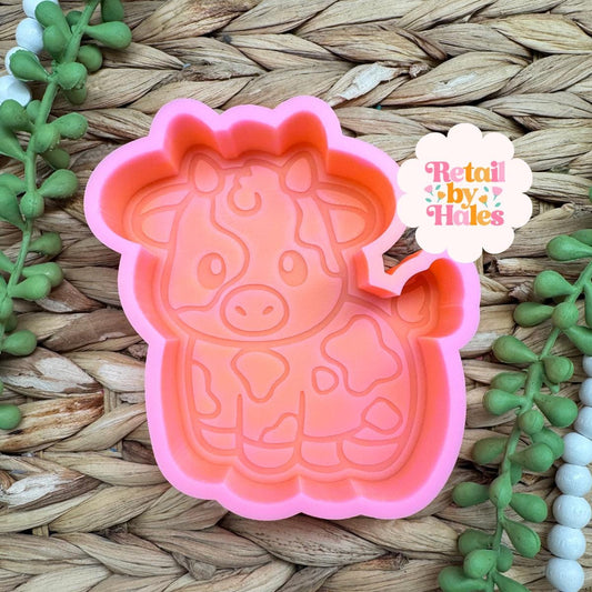 Cow Freshie Mold, Western Freshie Molds, Animal Freshie Molds, Farm Silicone Mold, Heat Safe Silicone Mold, Affordable Freshie Mold