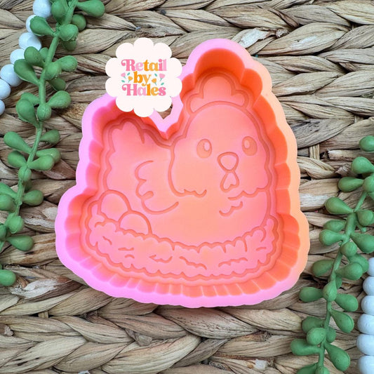 Chicken Freshie Mold, chicken on nest freshie molds, western freshie molds, homesteading freshie mold, animal freshie mold, egg farm freshie