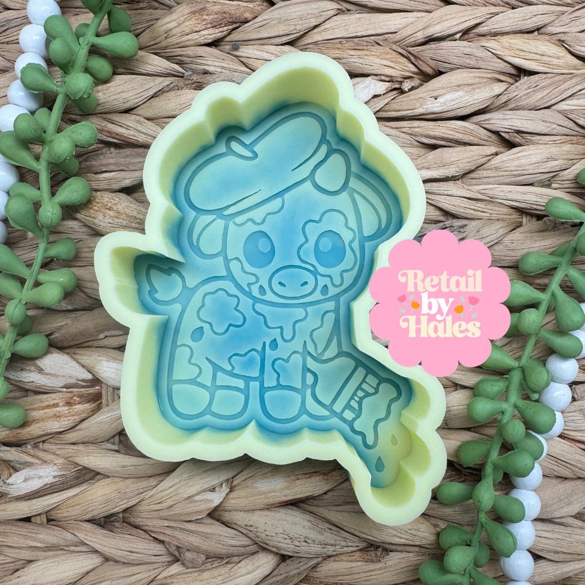 Artist Cow Freshie Mold, freshie making supplies, western freshie molds, western artist freshie ideas, painting freshie molds