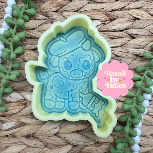 Artist Cow Freshie Mold, freshie making supplies, western freshie molds, western artist freshie ideas, painting freshie molds
