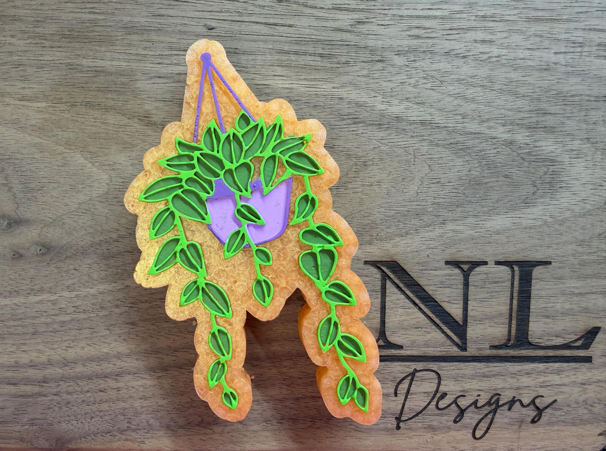 Hanging Plant Freshie Mold, freshie making supplies, plant freshie molds, desert silicone mold, succulent freshie design, high quality molds