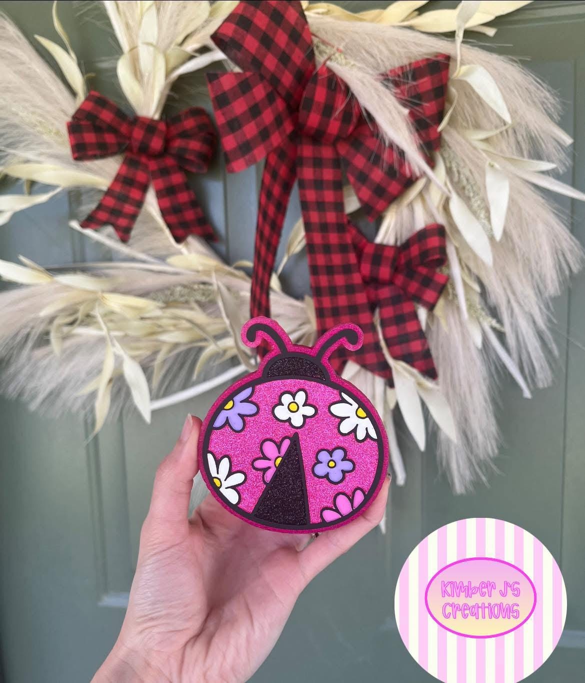 Ladybug Freshie Mold, bestselling freshie molds, summer silicone mold, summer freshie molds, flower ladybug freshie mold, cute freshie mold