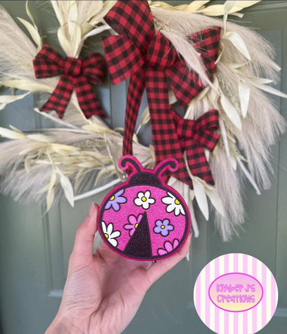 Ladybug Freshie Mold, bestselling freshie molds, summer silicone mold, summer freshie molds, flower ladybug freshie mold, cute freshie mold