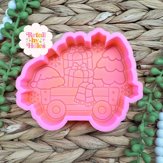 Winter Wagon Freshie Mold, freshie making supplies, Christmas freshie mold, Christmas Wagon Freshie Mold,
