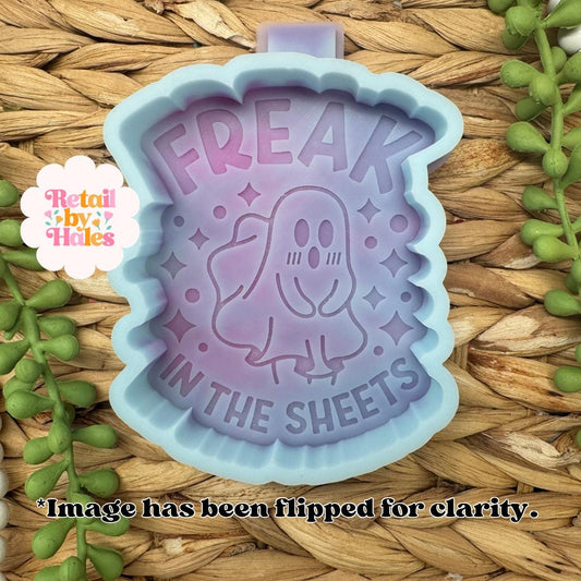 Freak in the Sheets Ghost Mold, Halloween Freshie Mold, Fall Freshie Mold, Ghost Silicone Mold, Funny Freshie Mold, Spooky Mold