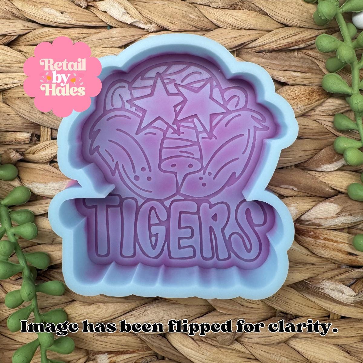 Tigers Freshie Mold, football team car freshie design, school mascot freshie mold, tiger freshie mold, tiger soap mold, school freshie