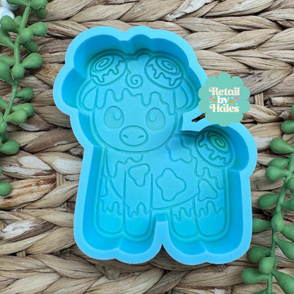 Cinnamon Roll Cow Freshie Mold, Cute Cow Silicone Car Freshie Mold, Handmade Freshie Mold, Wax Melt, Soap, Concrete & Plaster Mold