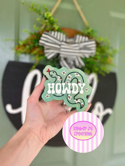 Howdy Snake Freshie Mold, Western Freshie Molds, Cowboy Summer Freshie Molds, Cowgirl Freshie Molds, Western Soap Mold, Vent Clip Full size